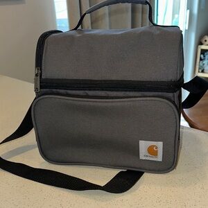 Carhartt Gray Insulated Lunch Bag with Adjustable Strap